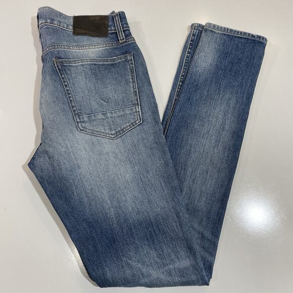 Hudson Light Wash Mens Zack Slim Fit Distressed Jeans 31x34 Cotton Denim - Picture 2 of 9